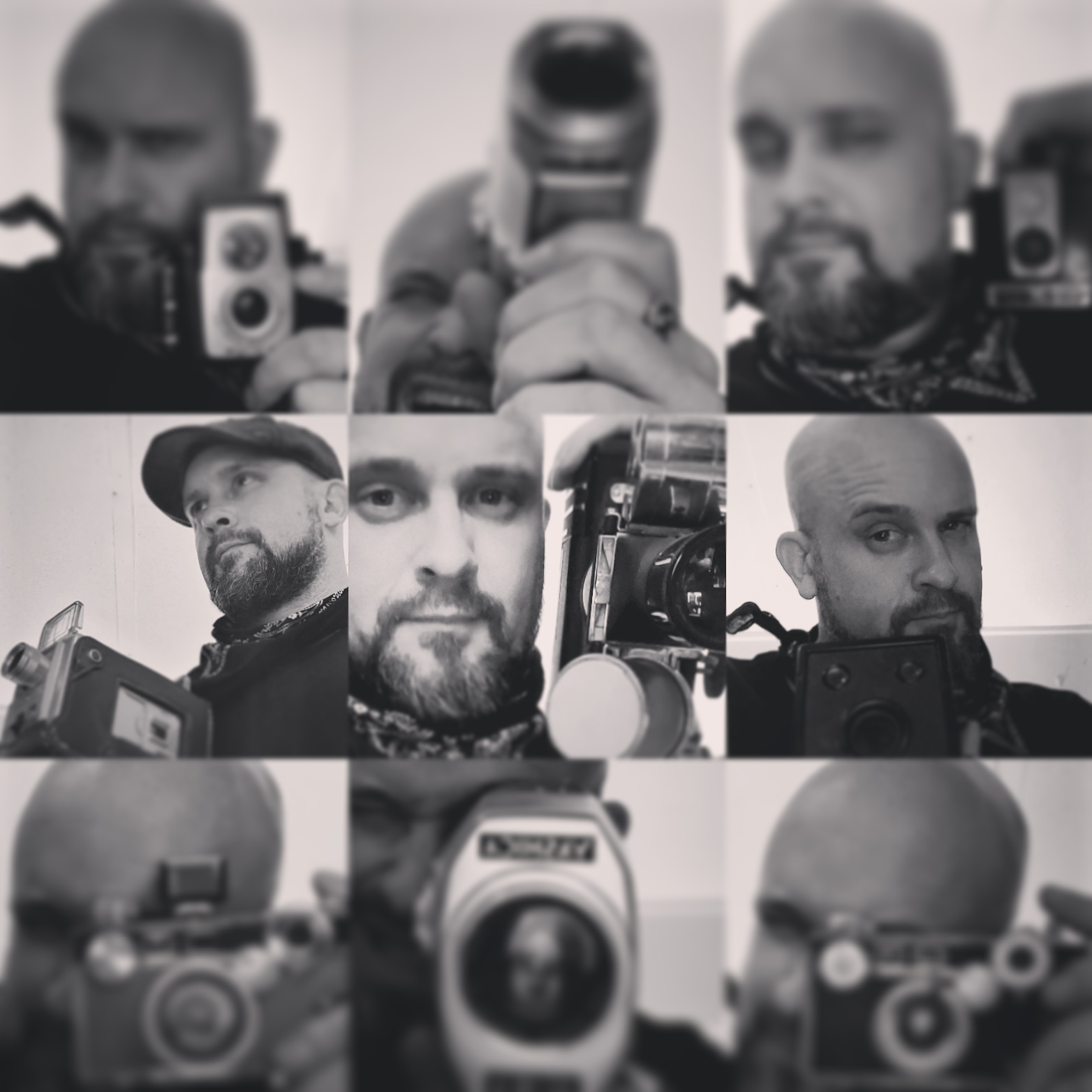 Garrett and his vintage cameras